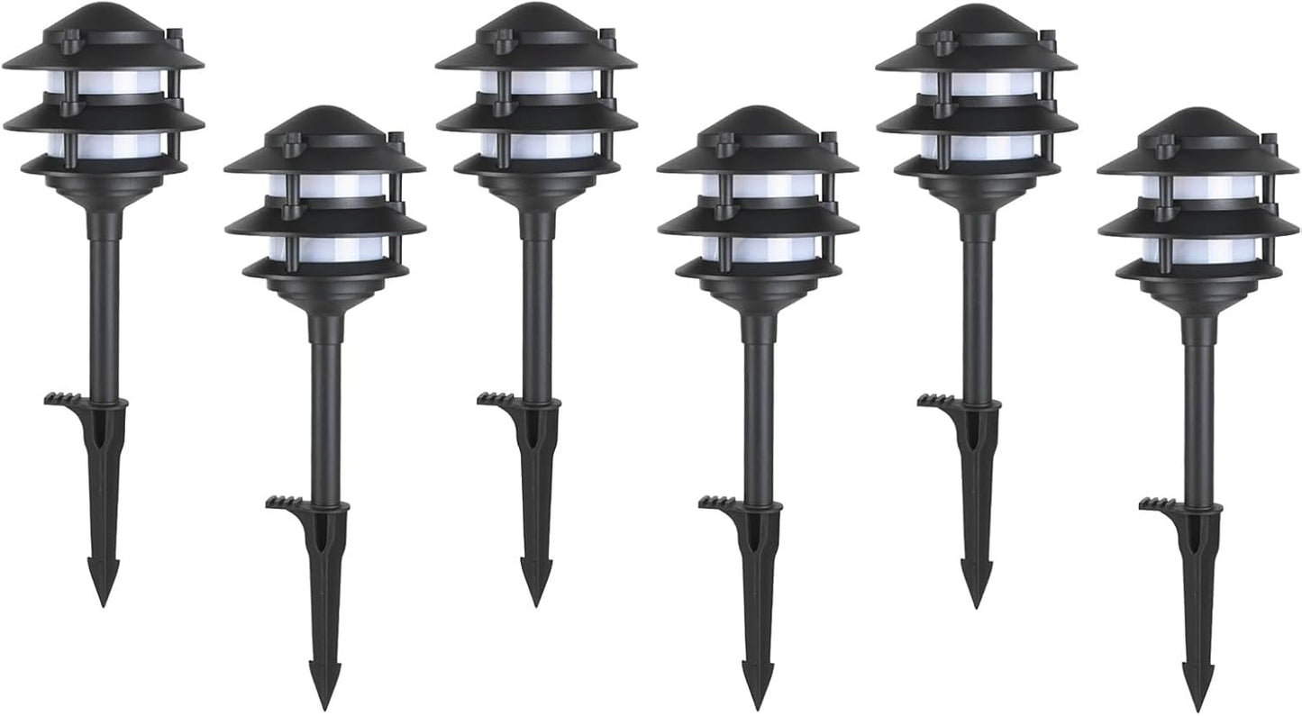 6 Luces LED Exteriores Metal IP44 3000K Blanco Cálido