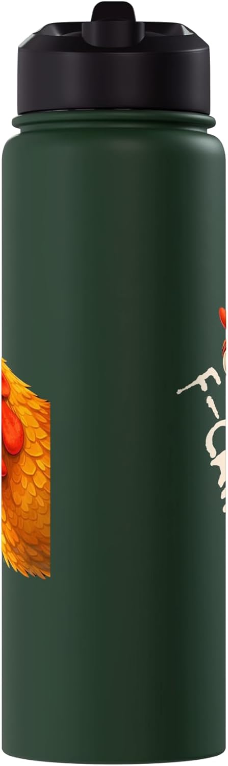 Botella de agua aislada de acero inoxidable con meme F Kaw