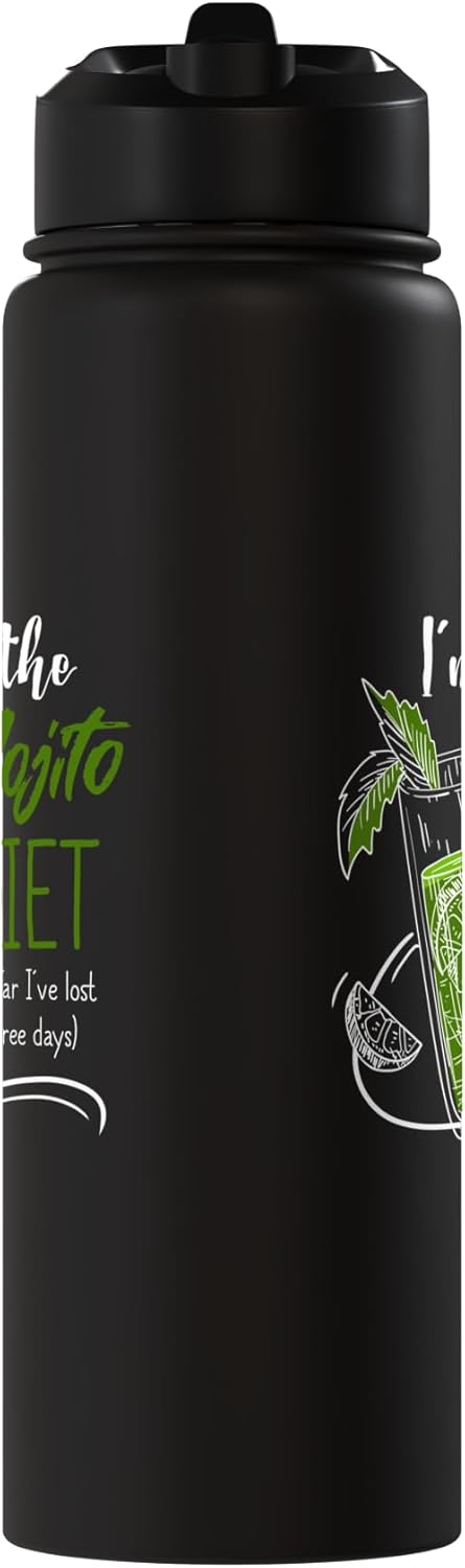 Botella de agua aislada de acero inoxidable para mojitos y cocteles