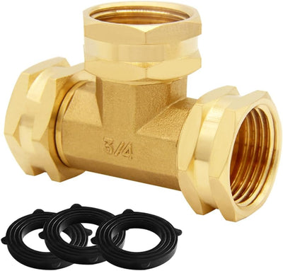 Tee roscado GHT 3/4pulg para manguera jardín
