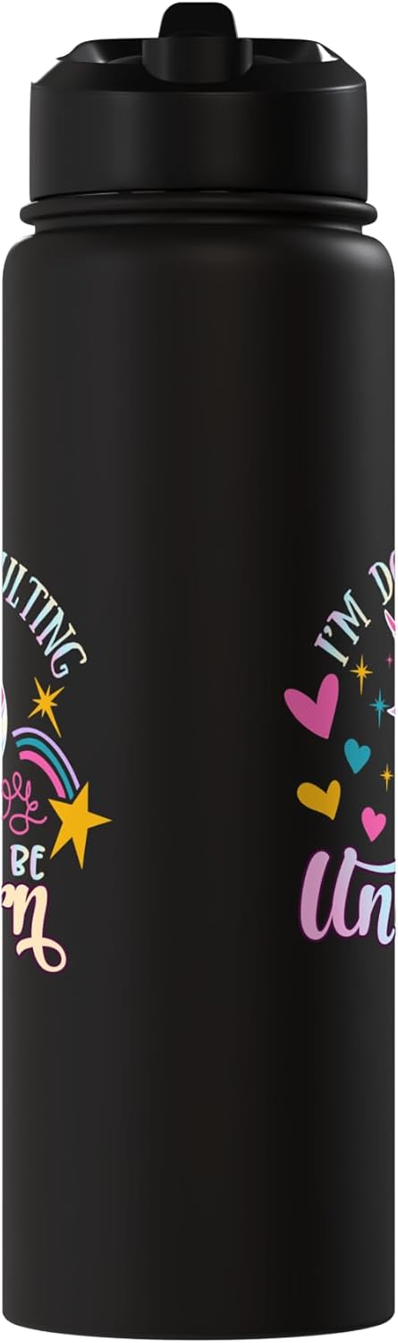 Botella de agua acero inoxidable unicornio sin BPA