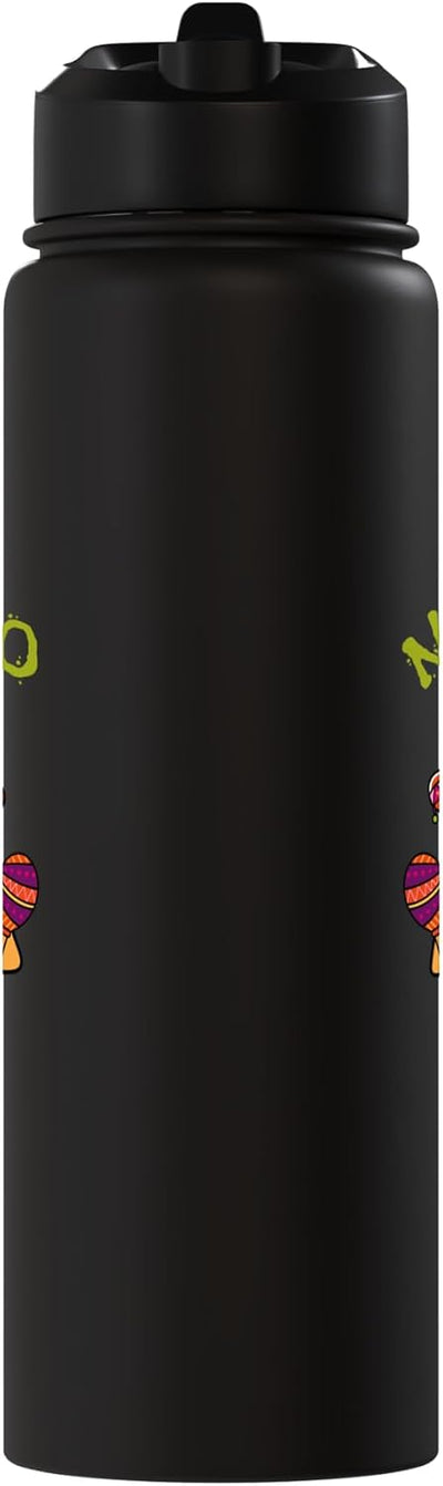 Botella de agua personalizada con nombre insulado acero inoxidable taco divertido