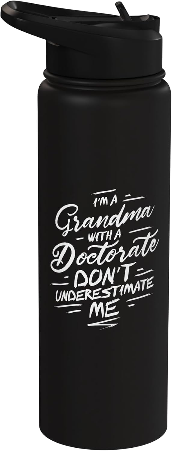 Botella de agua acero inoxidable graduado doctorado regalo para abuela