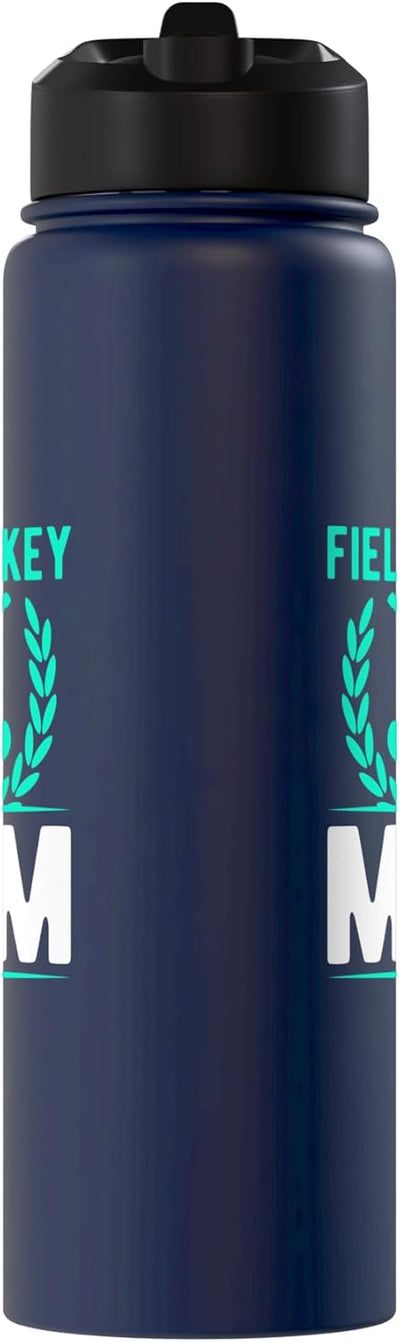 Botella de agua aislada para jugadoras de hockey en acero inoxidable