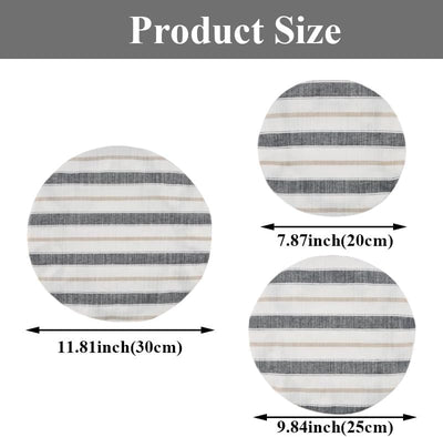 3 fundas tazones a prueba de pan reutilizables lino