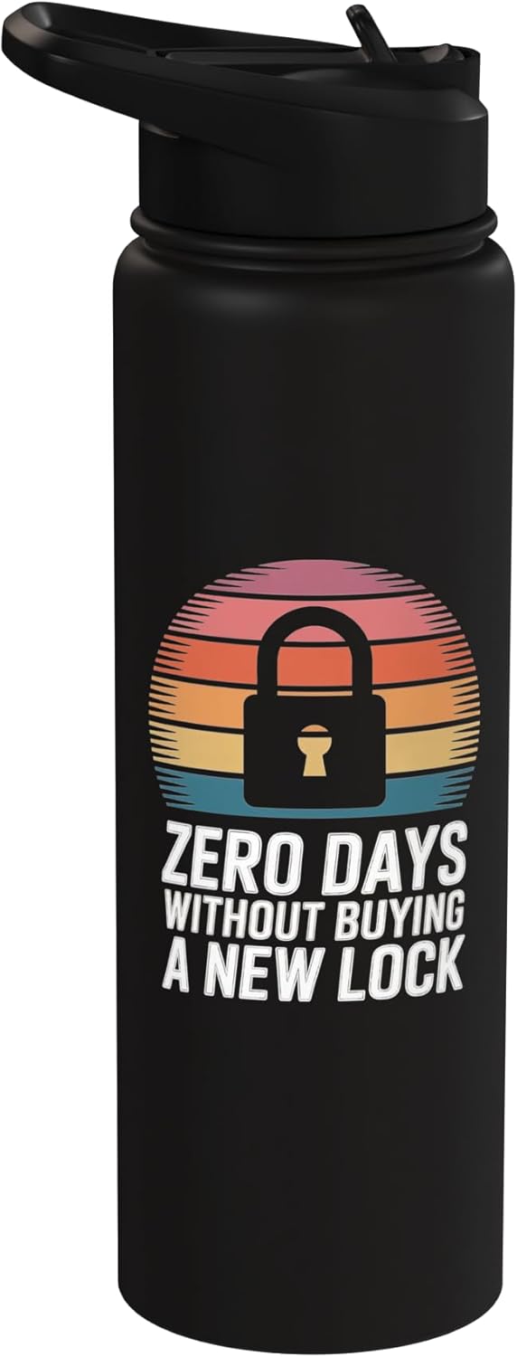Botella de agua aislada de acero inoxidable Locksport Design