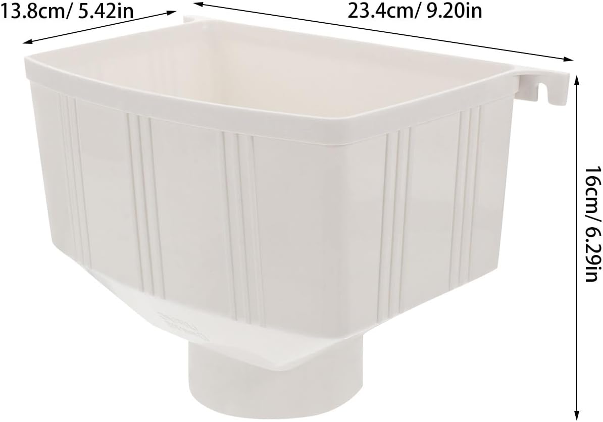 Conector drenaje canalón plástico blanco 9.2x6.3pulg