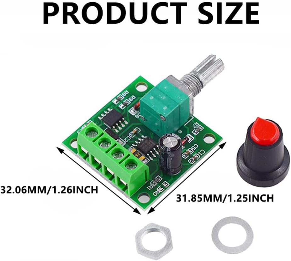 Controlador velocidad motor DC 1.8-12V 2A 30W con selector