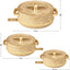 Set 3 Cacerolas Acero Inox para Chapati 1700ml 1200ml 600ml