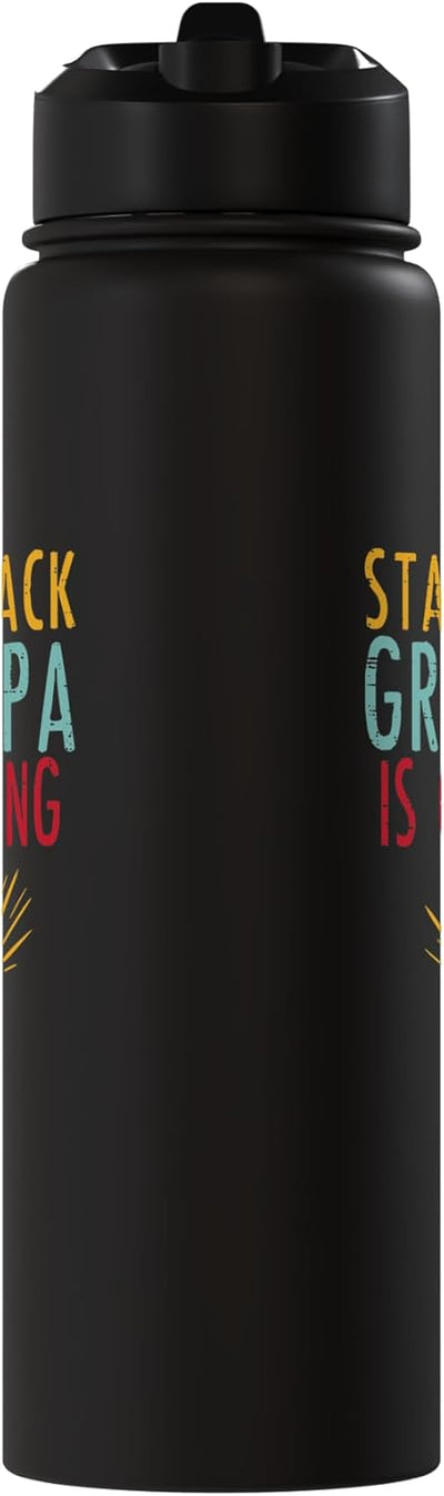 Botella de agua aislada para hombres con asado de acero inoxidable