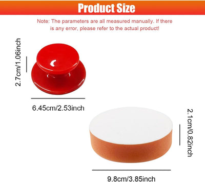 4 Almohadillas Aplicadoras Cera con Asa Espuma Redonda 3.85pulg