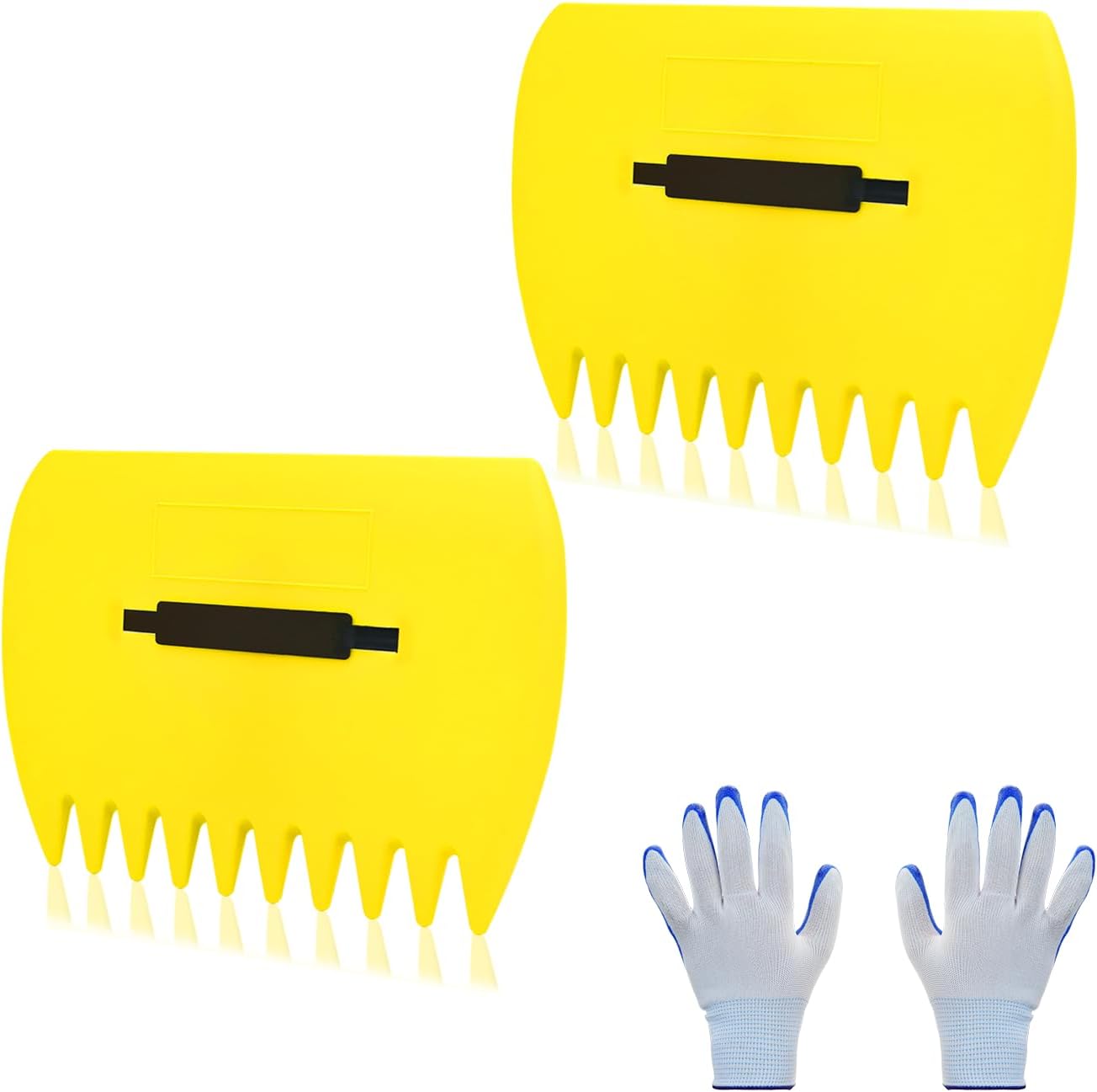 Pala recogedora de hojas plástico ligero con guantes