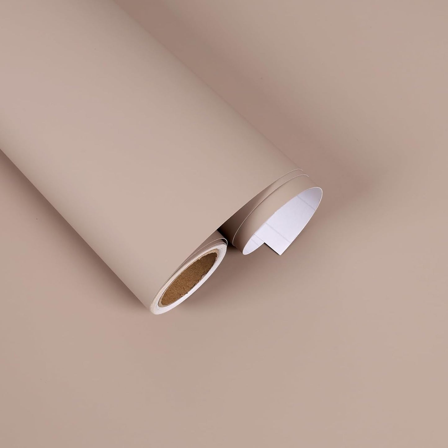 Papel Tapiz Beige Autoadhesivo Extraíble para Armarios 15.7x118pulg