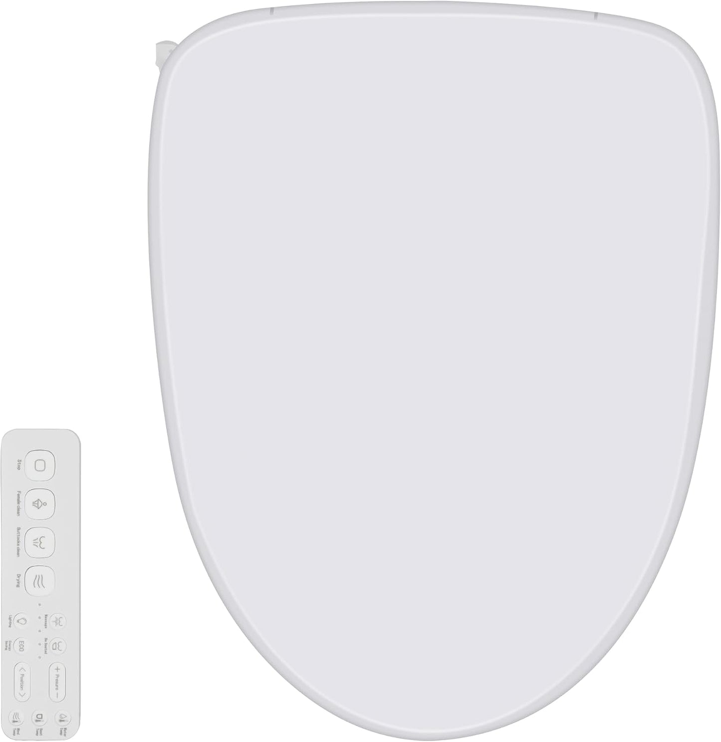 Asiento inodoro electrónico blanco con calefacción y lavado