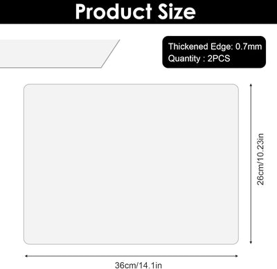 2 Tapetes Silicona Transparente 14x10pulg Antideslizante Calor