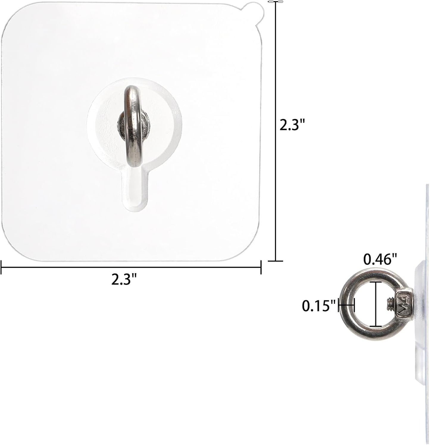 20 Ganchos Techo Autoadhesivos Acero Inox para Luz Plantas