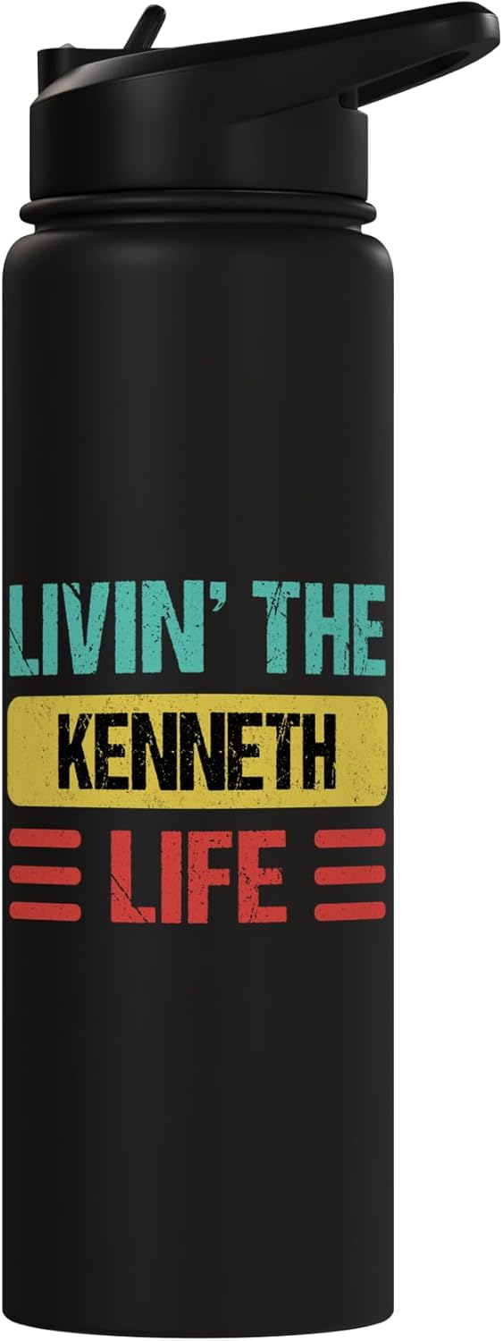 Botella agua acero inox aislada Kenneth Name