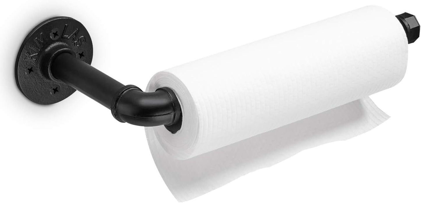 Toallero de papel de cocina industrial negro mate para bricolaje