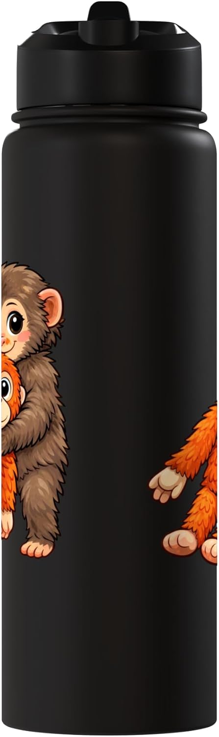 Botella de agua aislada de acero inoxidable Baby Monkey Punch