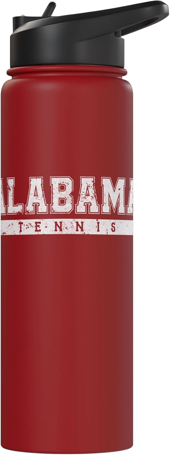 Botella de agua acero inoxidable vintage Alabama Tennis White