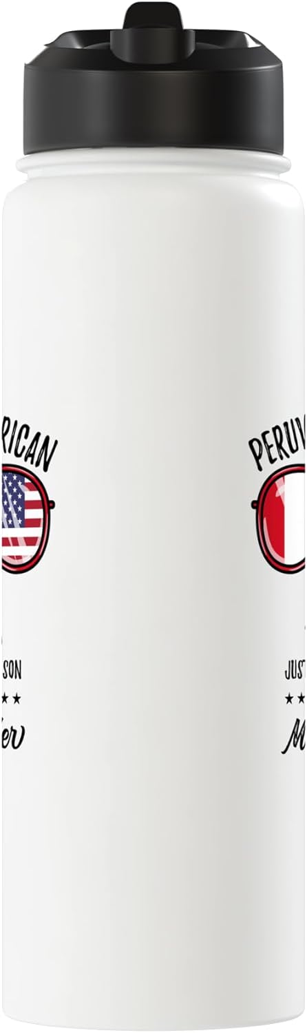 Botella de agua acero inoxidable sin BPA herencia peruana