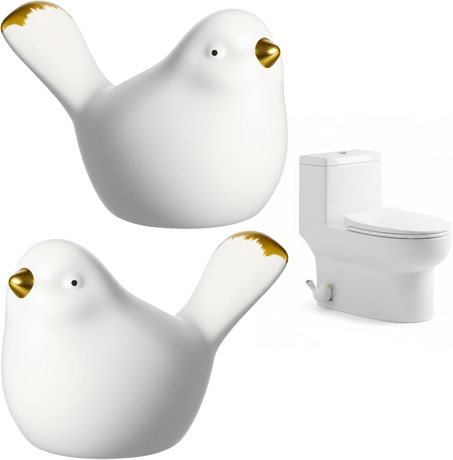 2 Tapas Decorativas Blancas para Pernos Inodoro