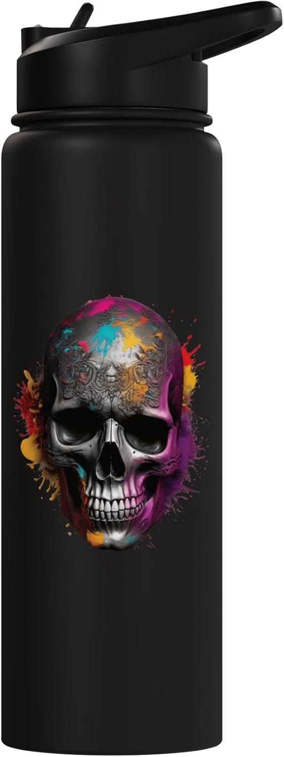 Botella agua acero inox con calavera
