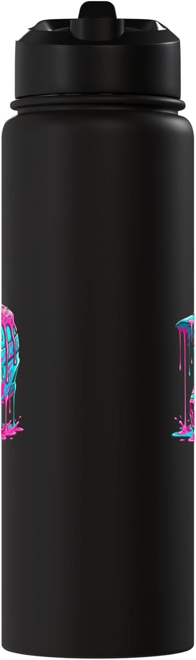 Botella de agua acero inoxidable motocross con diseño gráfico