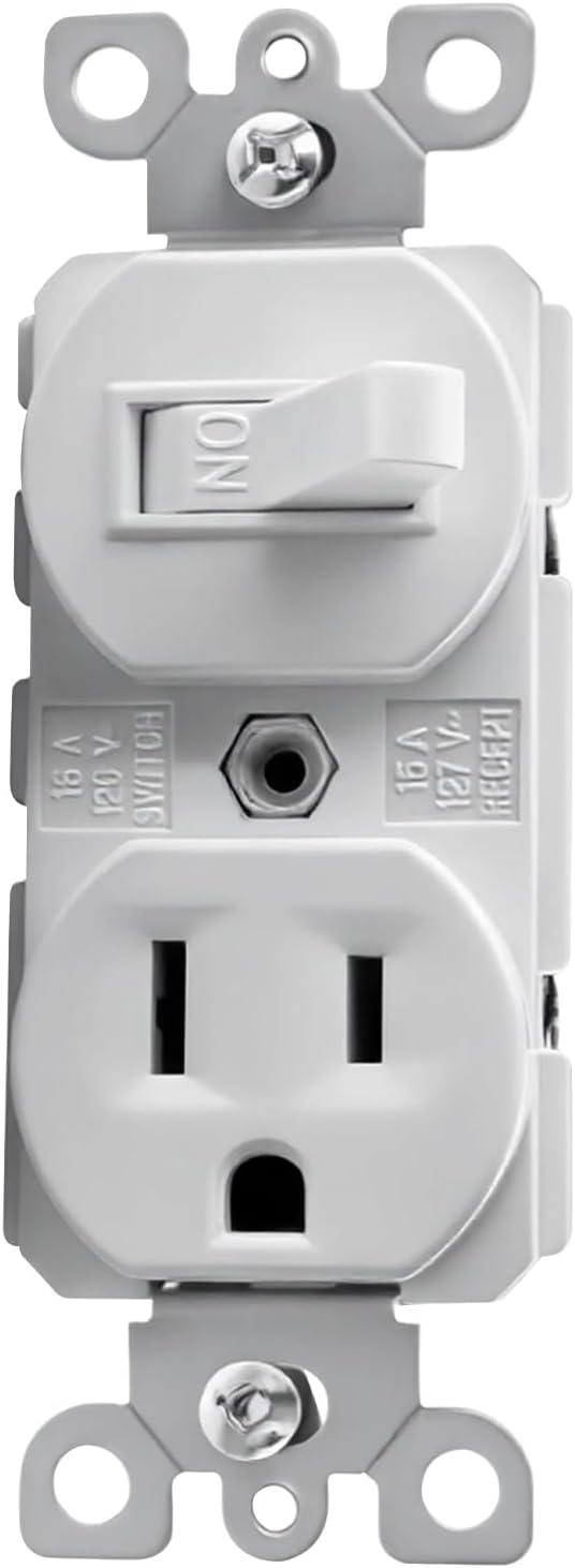 Interruptor combinado 3 vías Decora 15A 120V para Leviton 5245-W