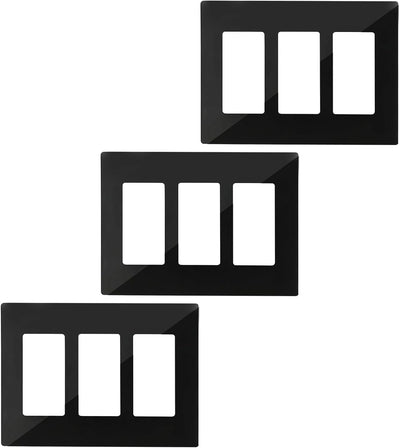 Placas pared 3 segmentos negro mate seguros para niños