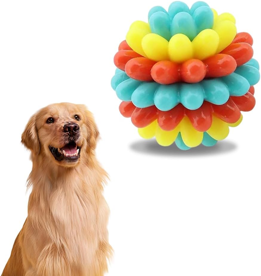 Pelota masticable para perros de goma texturizada