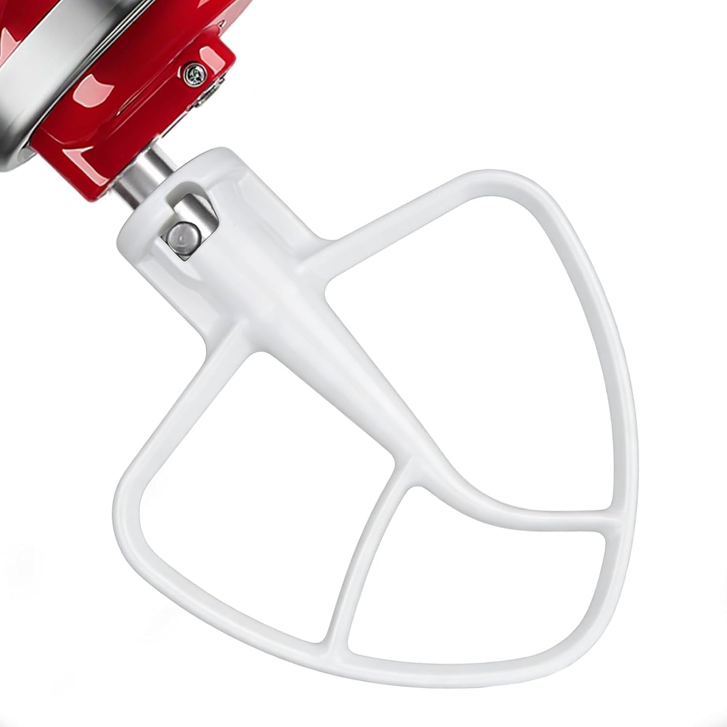 Batidor plano recubierto K45B para batidora de pie Kitchenaid blanco