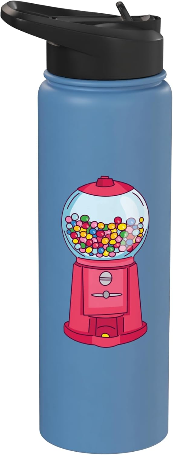 Botella de agua aislada de acero inoxidable para goma de mascar dulce