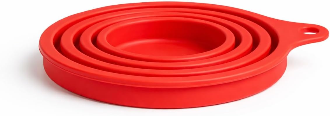 Embudo de cocina de silicona sin BPA plegable para botellas