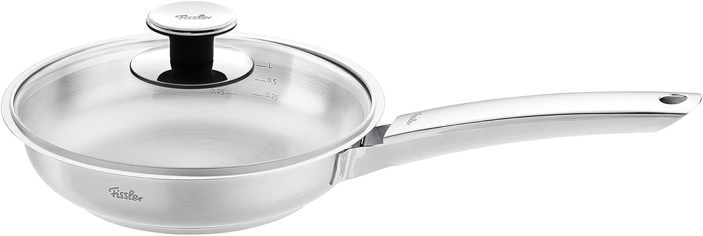 Sartén Acero Inox 9.5pulg Tapa Vidrio
