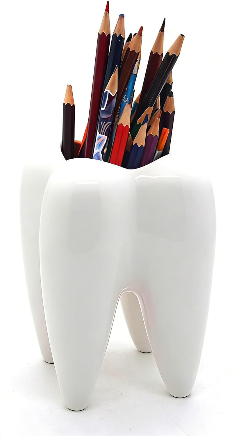 Soporte cerámica diente 6pulg para cepillo maceta suculenta