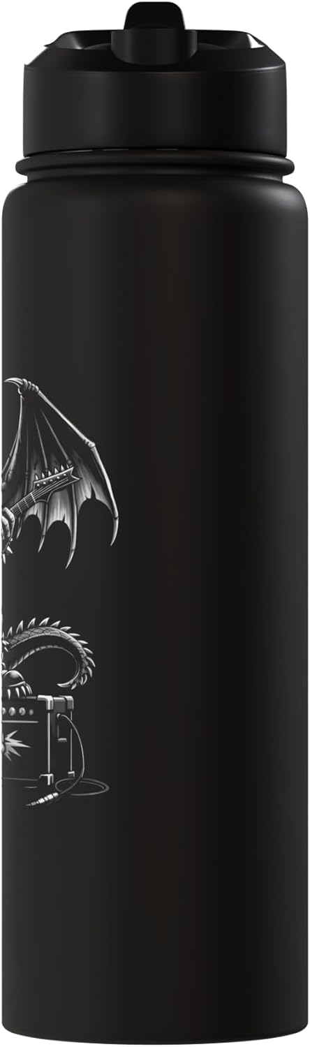 Botella de agua acero inoxidable Punk Rock Grunge con diseño dragón