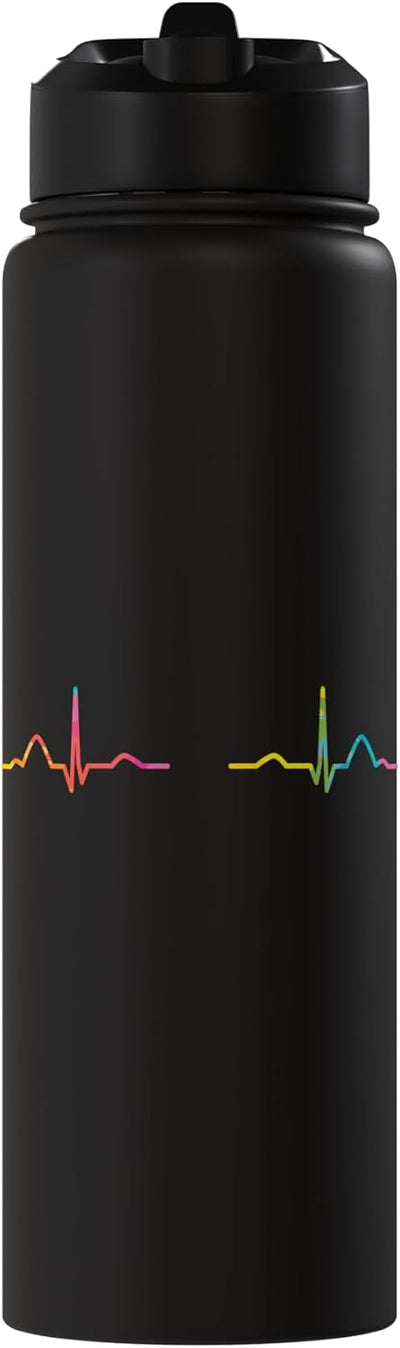 Botella de agua aislada para yoga infantil con cuerda de acero inoxidable