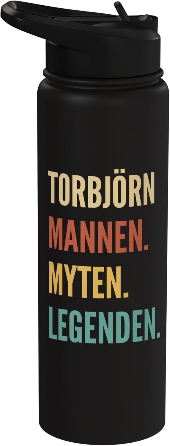 Botella de agua acero inoxidable Torbjörn diseño divertido