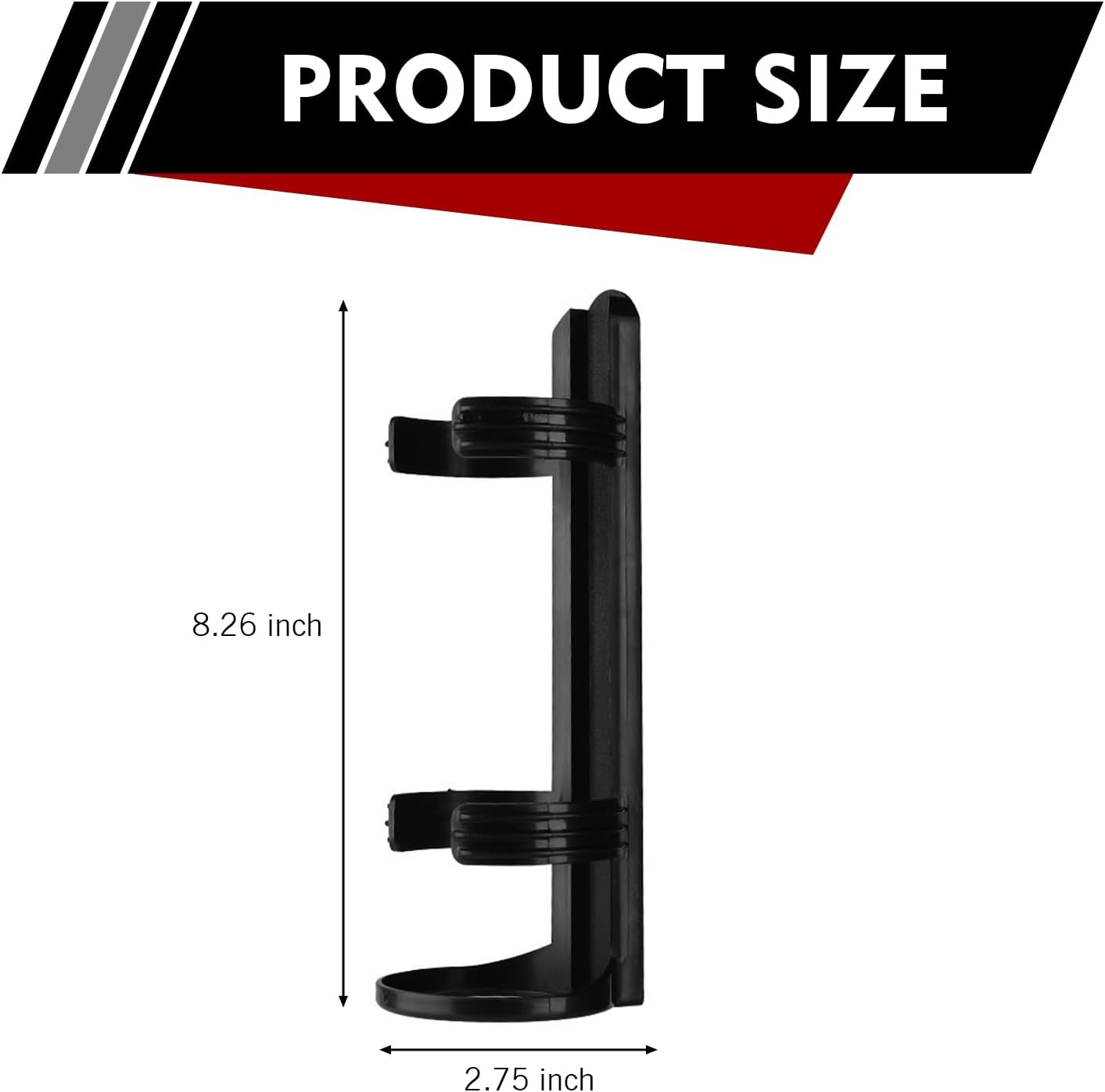 2 Soportes Extintor ABS Antiarañazos Autoadhesivo Negro