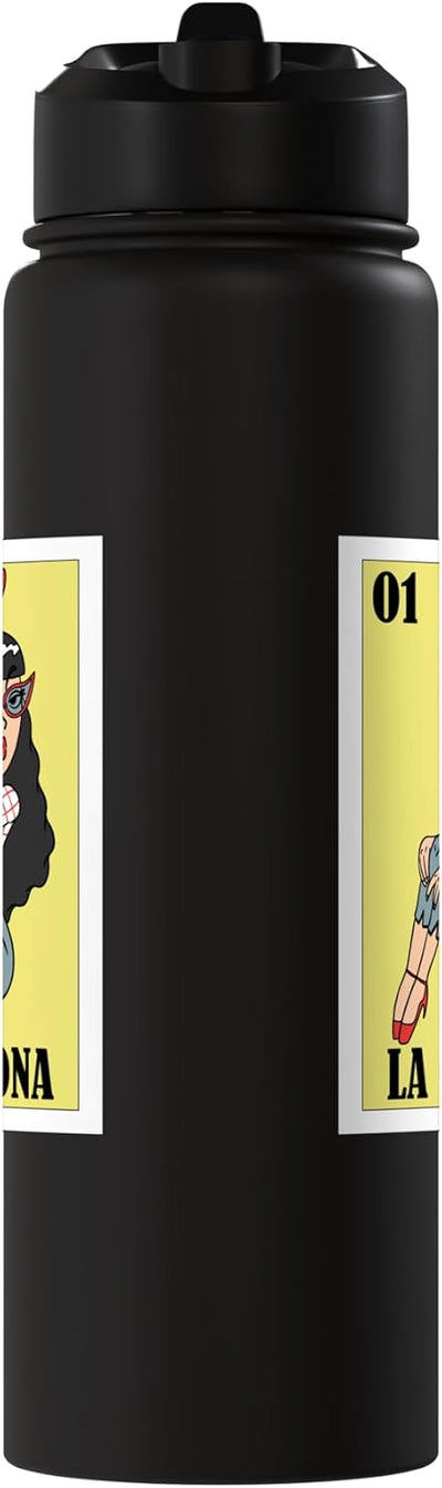 Botella de agua acero inoxidable La Chingona para mujeres hispanas