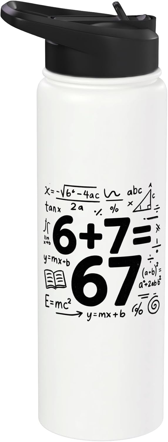 Botella de agua acero inoxidable meme matemáticas humor nerd