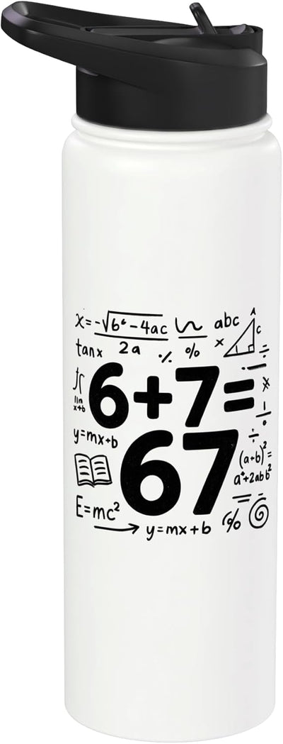Botella de agua acero inoxidable meme matemáticas humor nerd