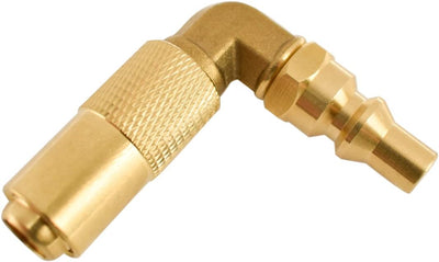 Adaptador RV 1/4pulg codo 90 grados plancha gas propano