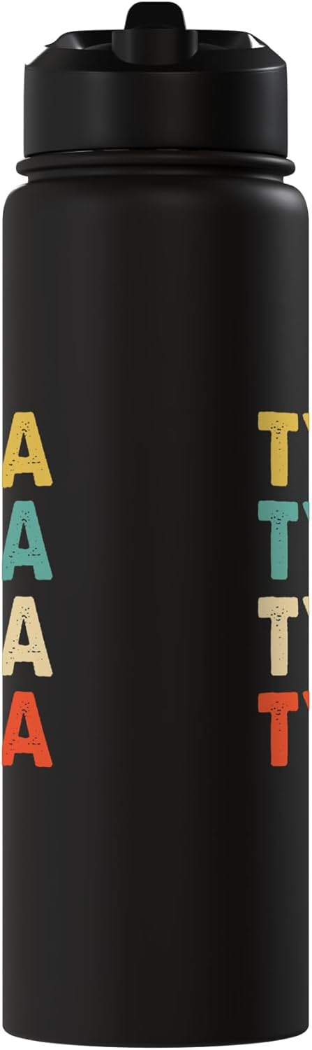 Botella de agua acero inoxidable Tyla Name aislada