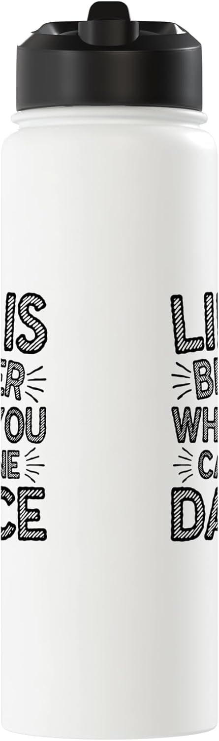 Botella agua acero inox aislada frase country line dancing