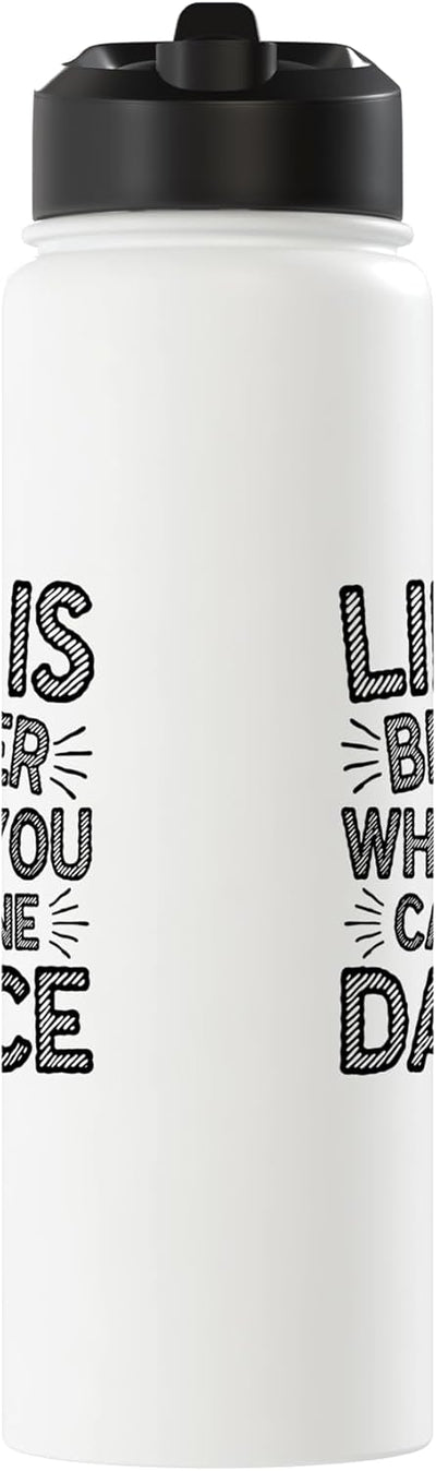 Botella agua acero inox aislada frase country line dancing