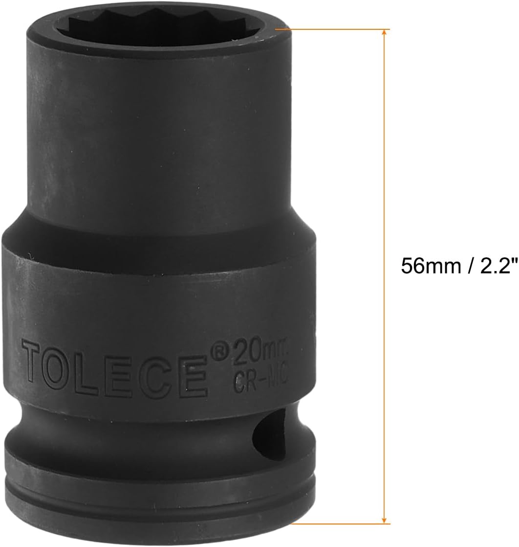 Enchufe impacto profundo 3/4 pulg acero CR-MO
