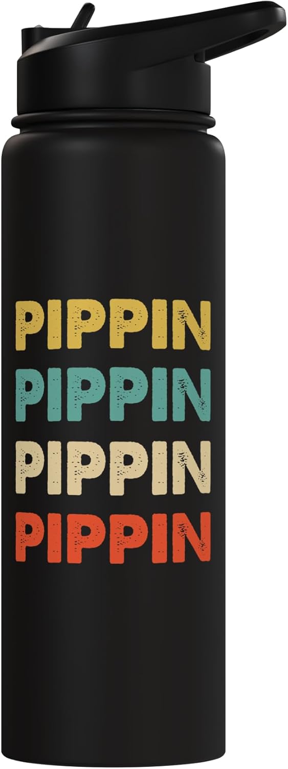 Botella de agua acero inoxidable aislada Pippin Name
