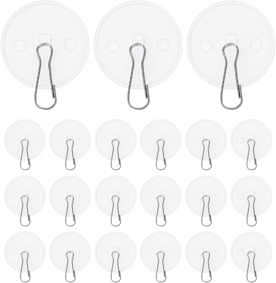 100 Pzas Gancho Techo Autoadhesivo Transparente para Decoración